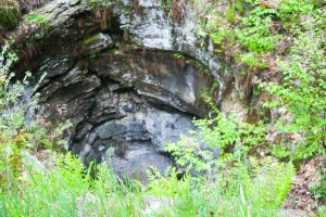 Looking down into the pothole