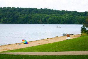 beach at Moraine State Park
