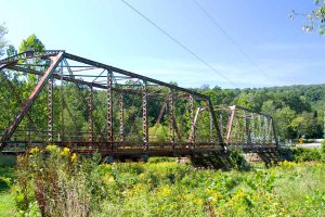 rusty old railroad bridge
