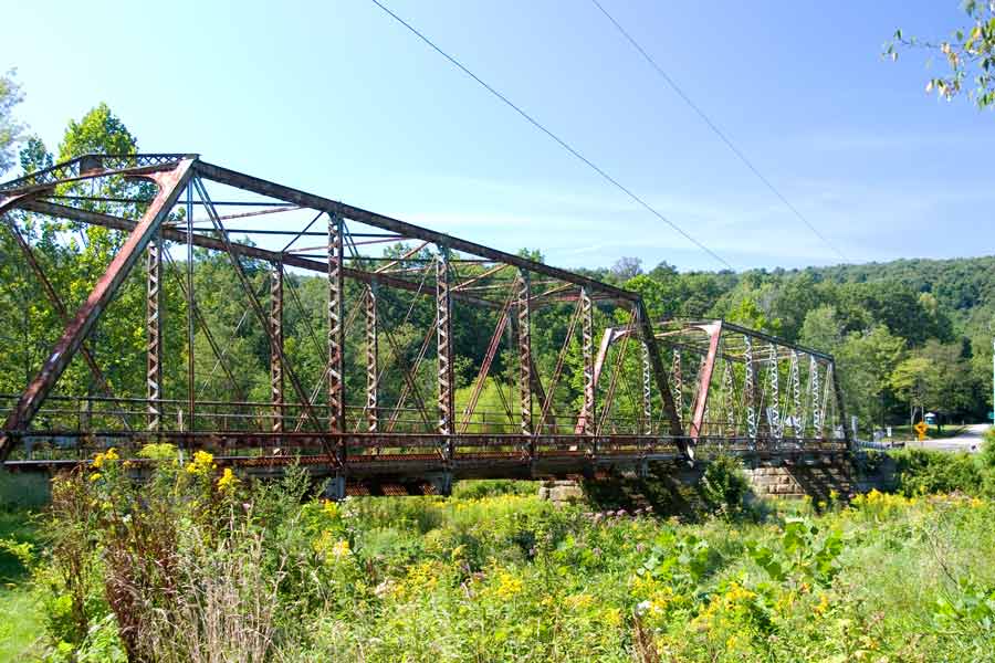rusty old railroad bridge