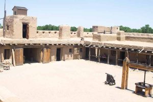 A view of the inner square from the second floor.