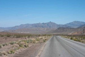 road heads toward mountains