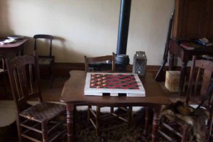 checkerboard on a table
