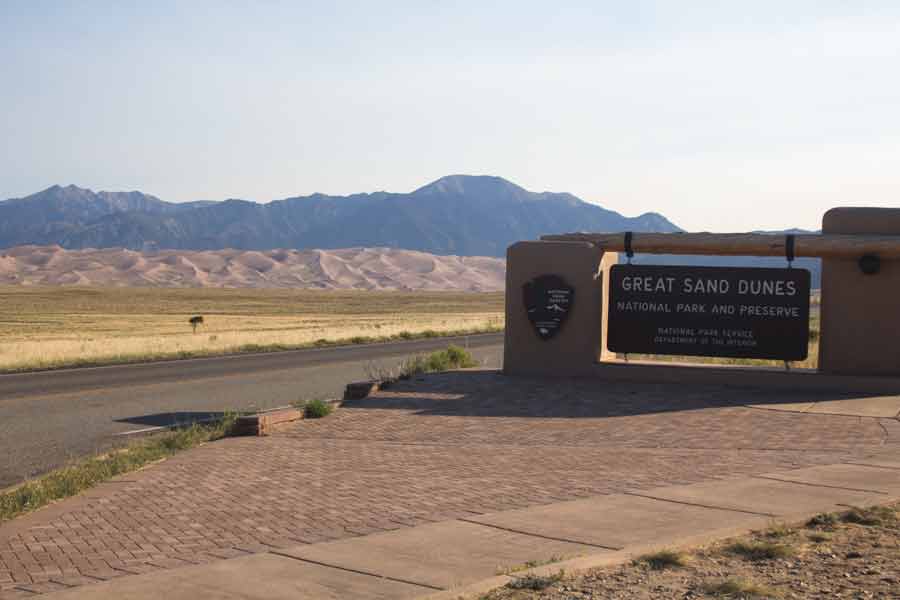 sign for Great Sand Dunes National Park and Preserve