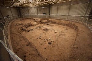 an enclosed archeological site