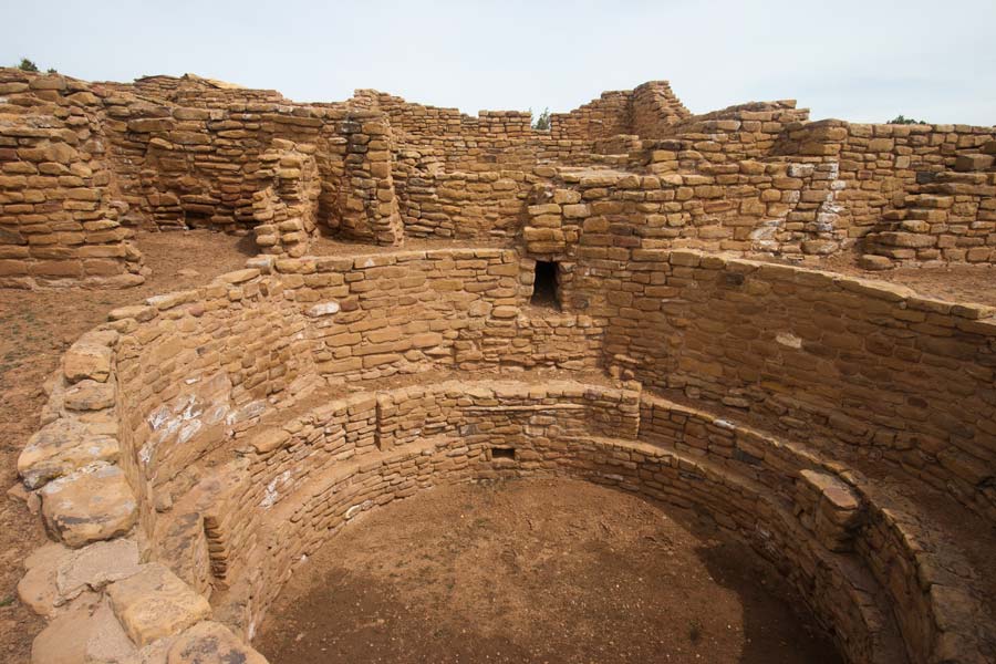 remains of a well preserved kiva