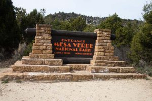 sign for Mesa Verde National Park
