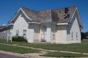 crumbling Baptist church
