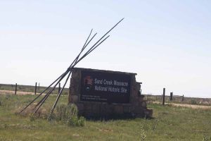 sign for Sand Creek Massacre National Historic Site