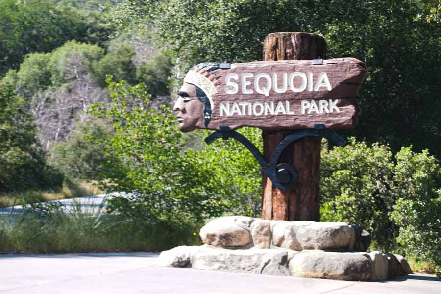 sign for Sequoia National Park
