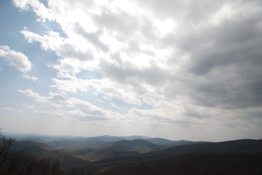 clouds over mountains