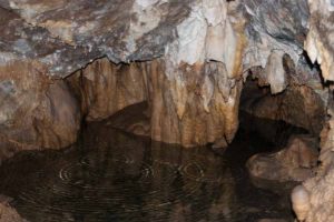water dripping inside the cave