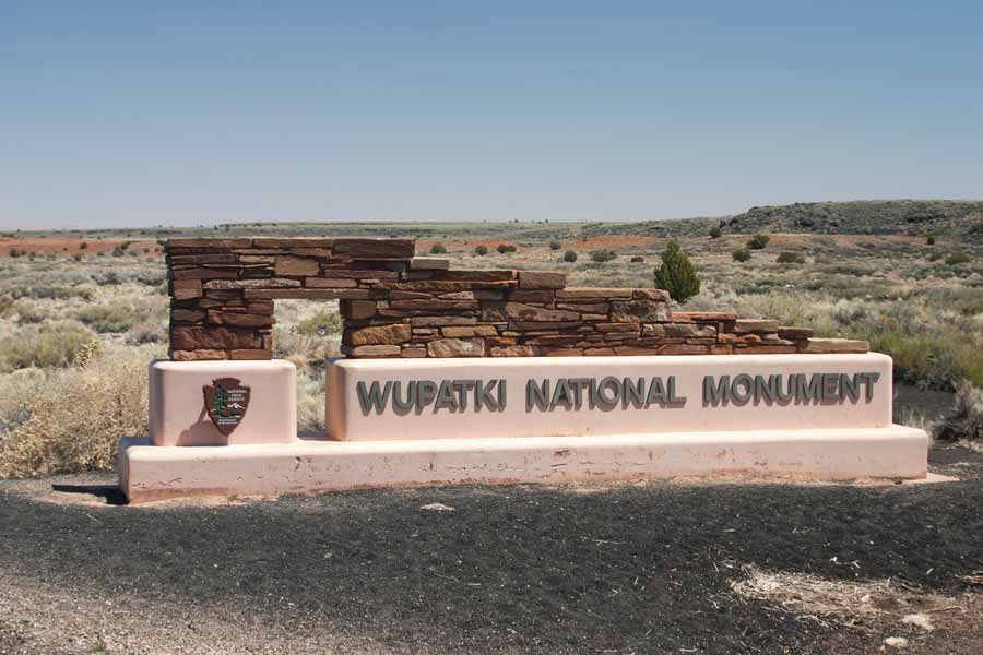 sign for Wupatki National Monument