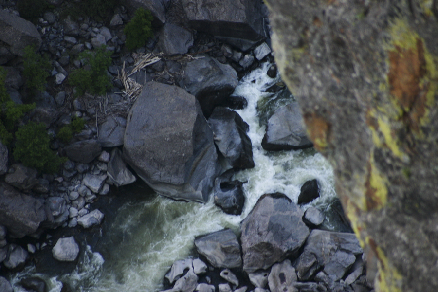 looking down to the river