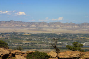 view of mountains in the distance