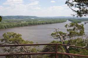 overlooking the Mississippi River