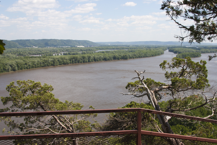 overlooking the Mississippi River