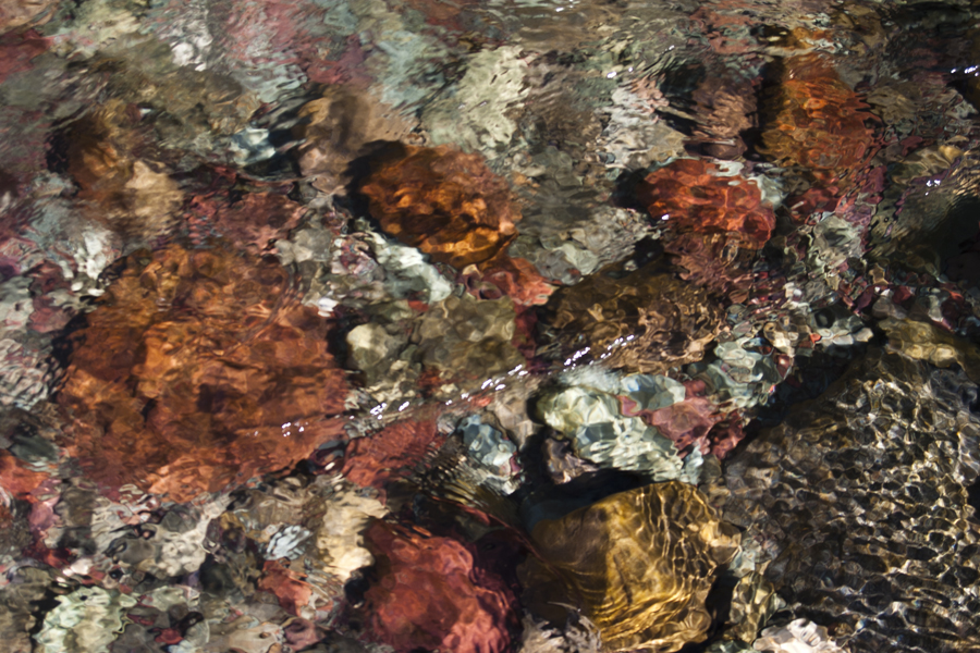 colorful rocky stream bed