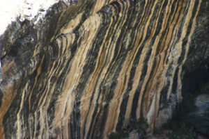 black and yellow canyon wall