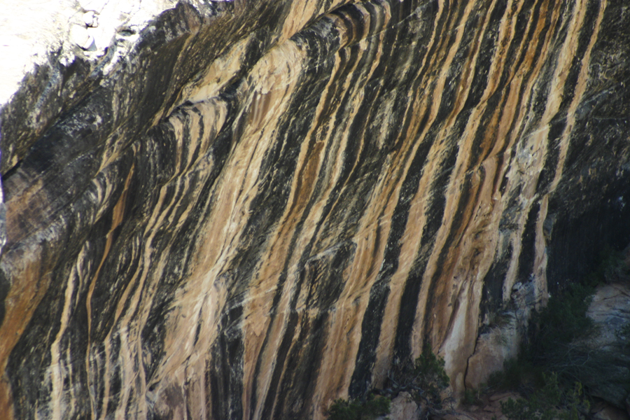 black and yellow canyon wall