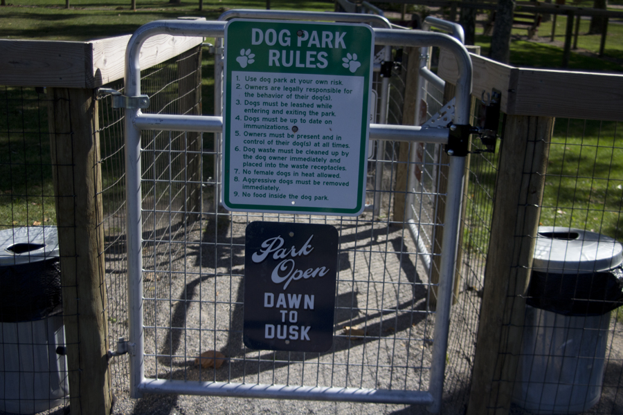 rules for the dog park sign