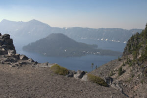island in the center of the lake