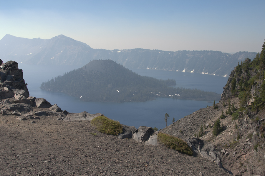 island in the center of the lake