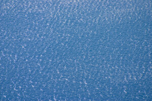 sparkling blue waters