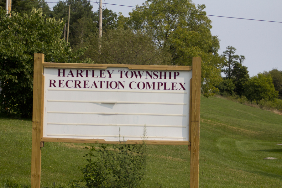 Hartley Township Recreation Complex sign