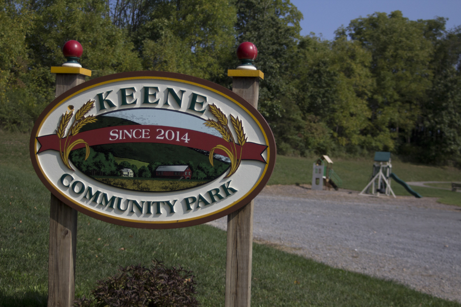 Keene Community Park sign