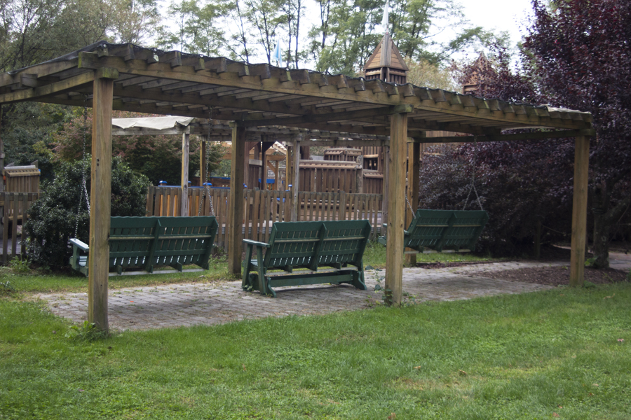 bench and bench swings