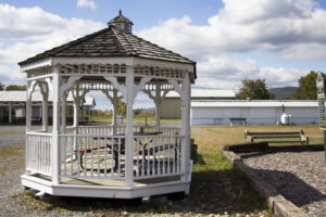 gazebo with picnic table