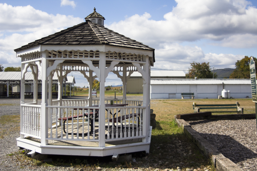 gazebo with picnic table