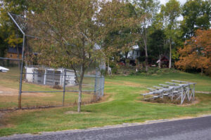 bleachers and dugout