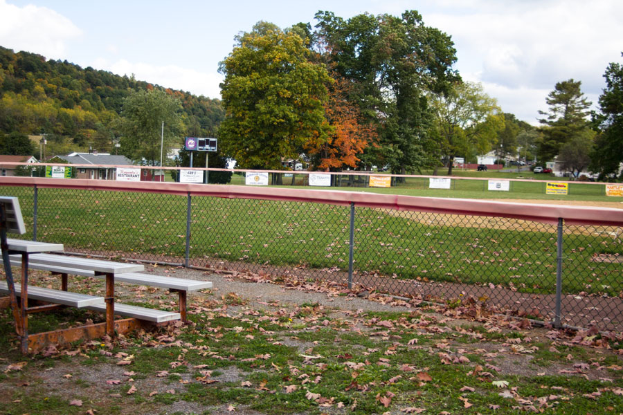 big ball field with bleachers