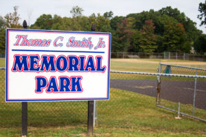 Thomas C. Smith, Jr. Memorial Park sign