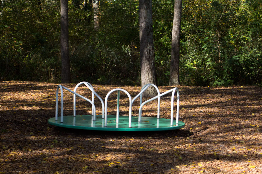 green and white merry-go-round