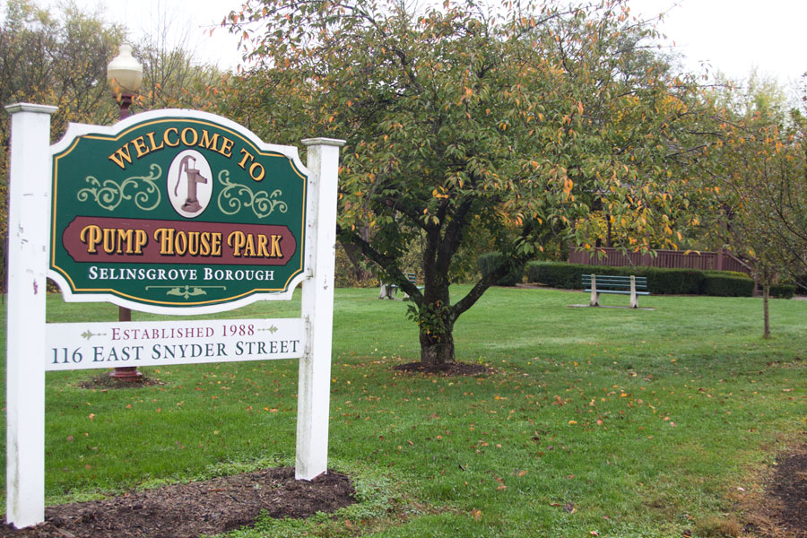 Pump House Park sign