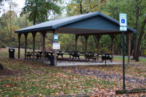pavilion with grill in front