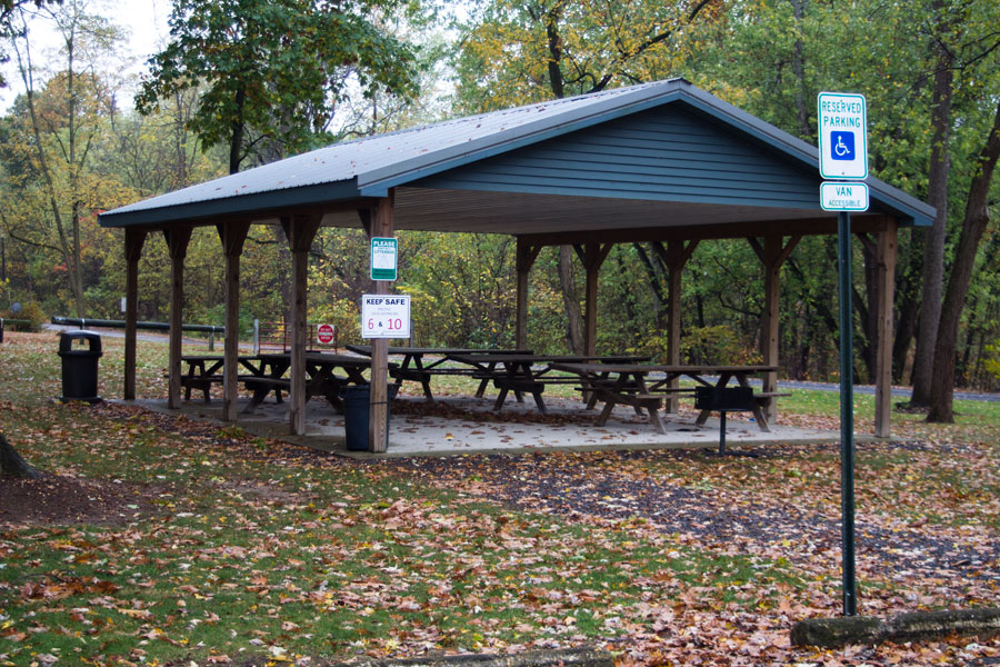 pavilion with grill in front