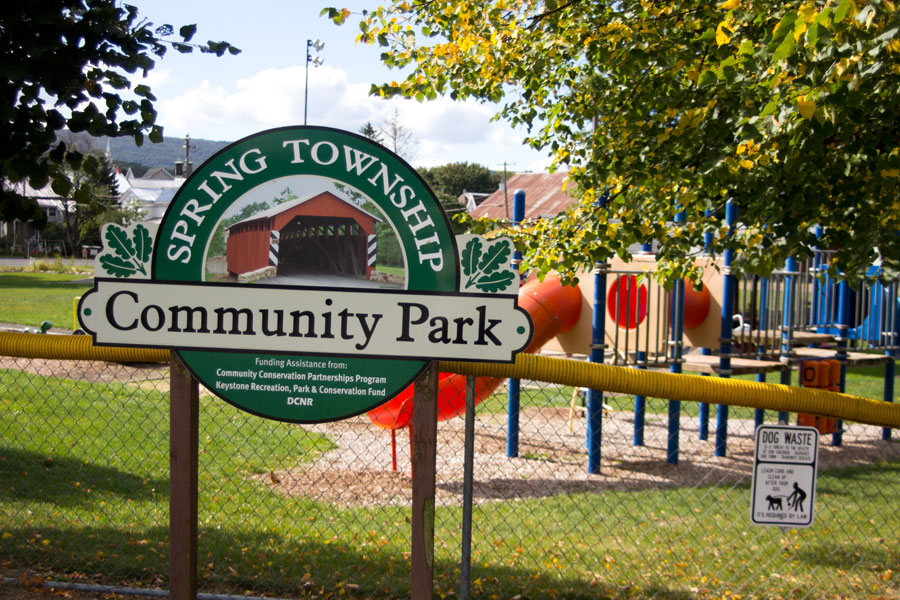 sign for Spring Township Community Park