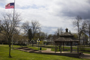 gazebo and green space