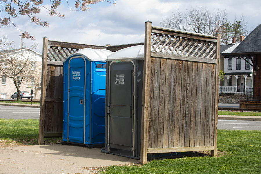 two port-a-potties