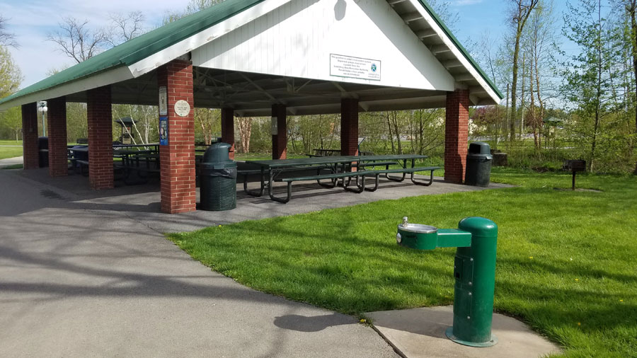 pavilion with picnic tables