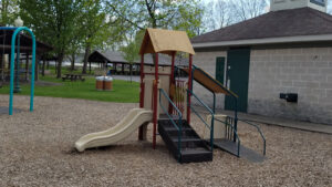 a very small sliding board