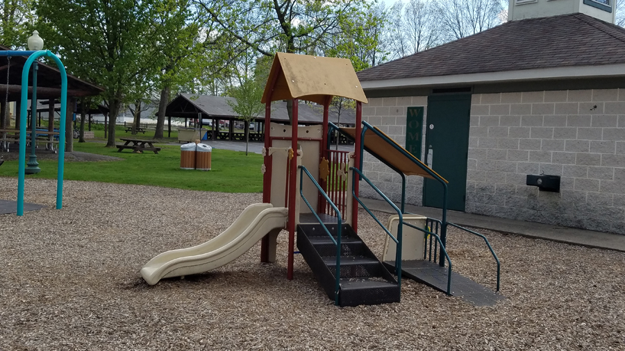 a very small sliding board