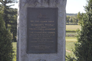 sign marking the church edifice
