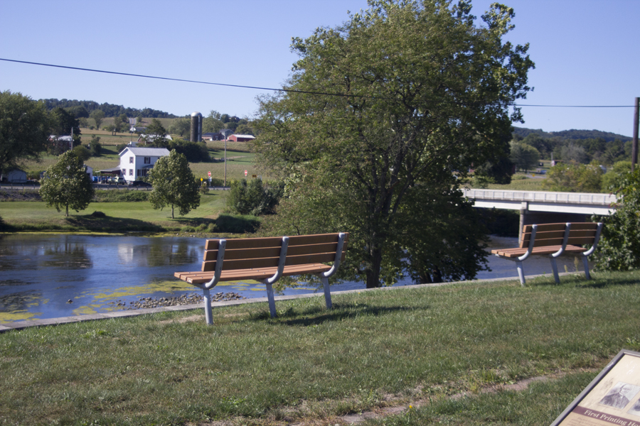 great view of Penns Creek from the benches