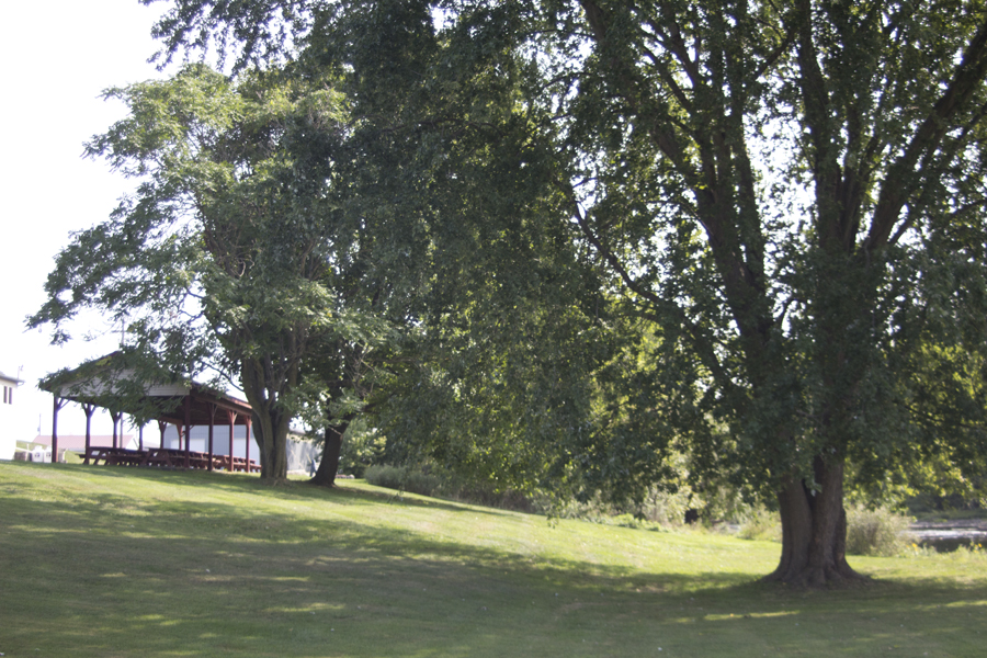 a second pavilion up a slight hill