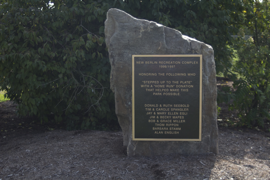 New Berlin Recreation Complex dedication rock